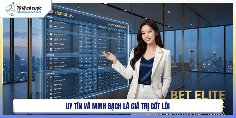 Uy tín và minh bạch là giá trị cốt lõi của tỷ lệ cá cược