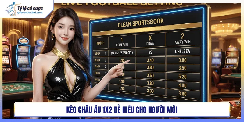 Kèo Châu Âu 1x2 dễ hiểu cho người mới
