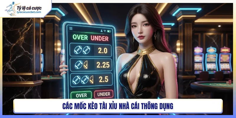 Các mốc kèo tài xỉu nhà cái thông dụng