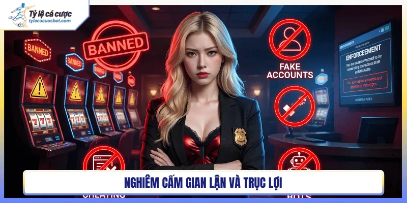 Tỷ lệ cá cược nghiêm các hành vi gian lận và trục lợi