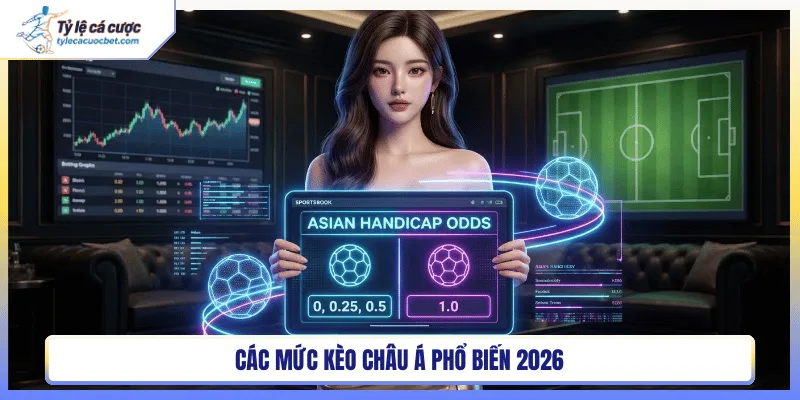 Các mức kèo châu á phổ biến 2026